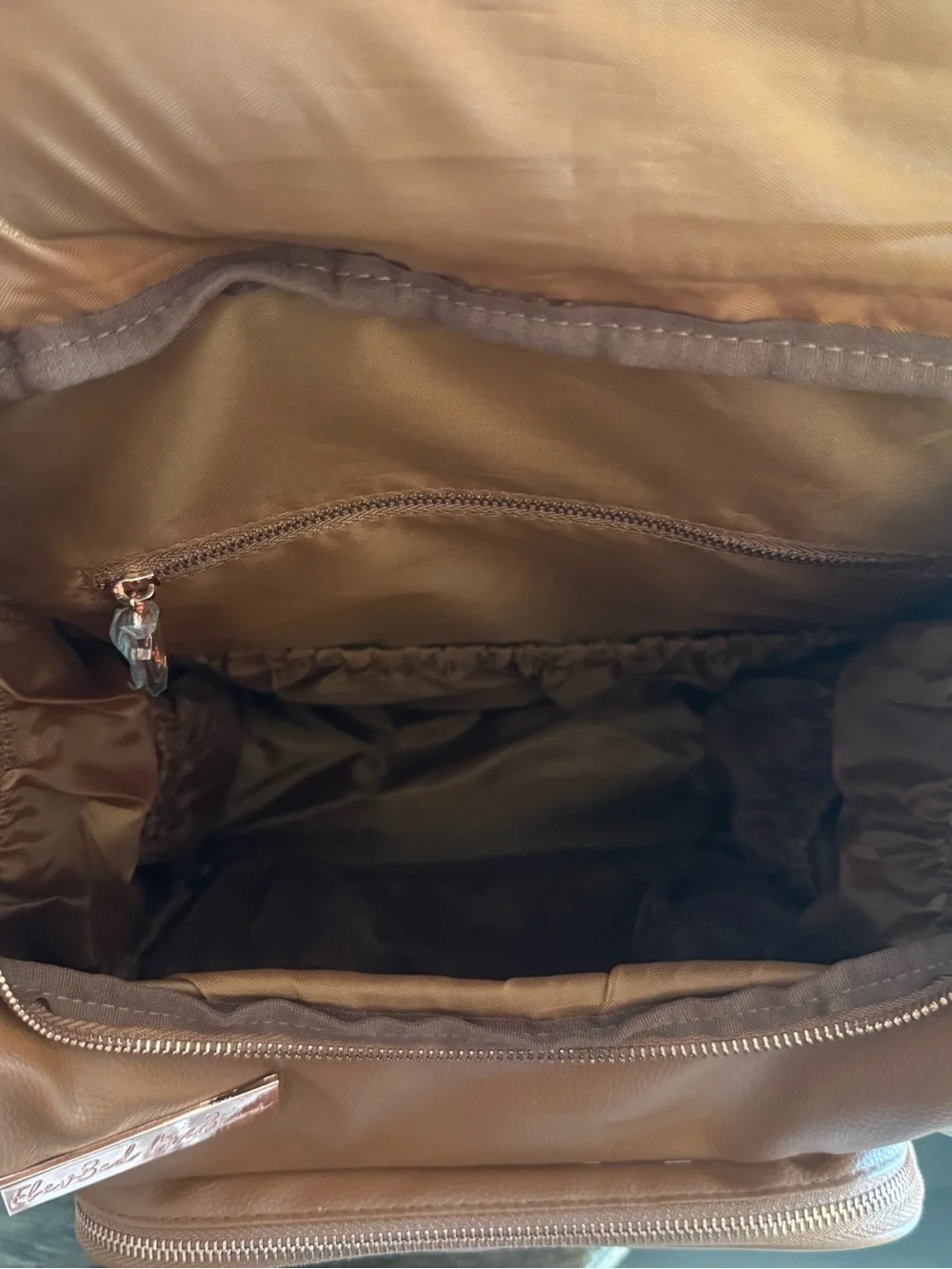 Elevated Creation Cognac Vegan Leather - Large Diaper Bag